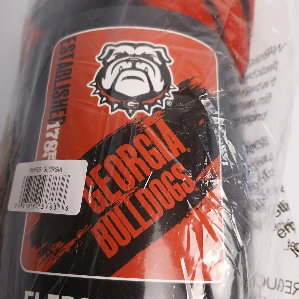 Georgia Bulldogs Fleece Throw Blanket 50x60 NCAA Red Black UGA Established 1785